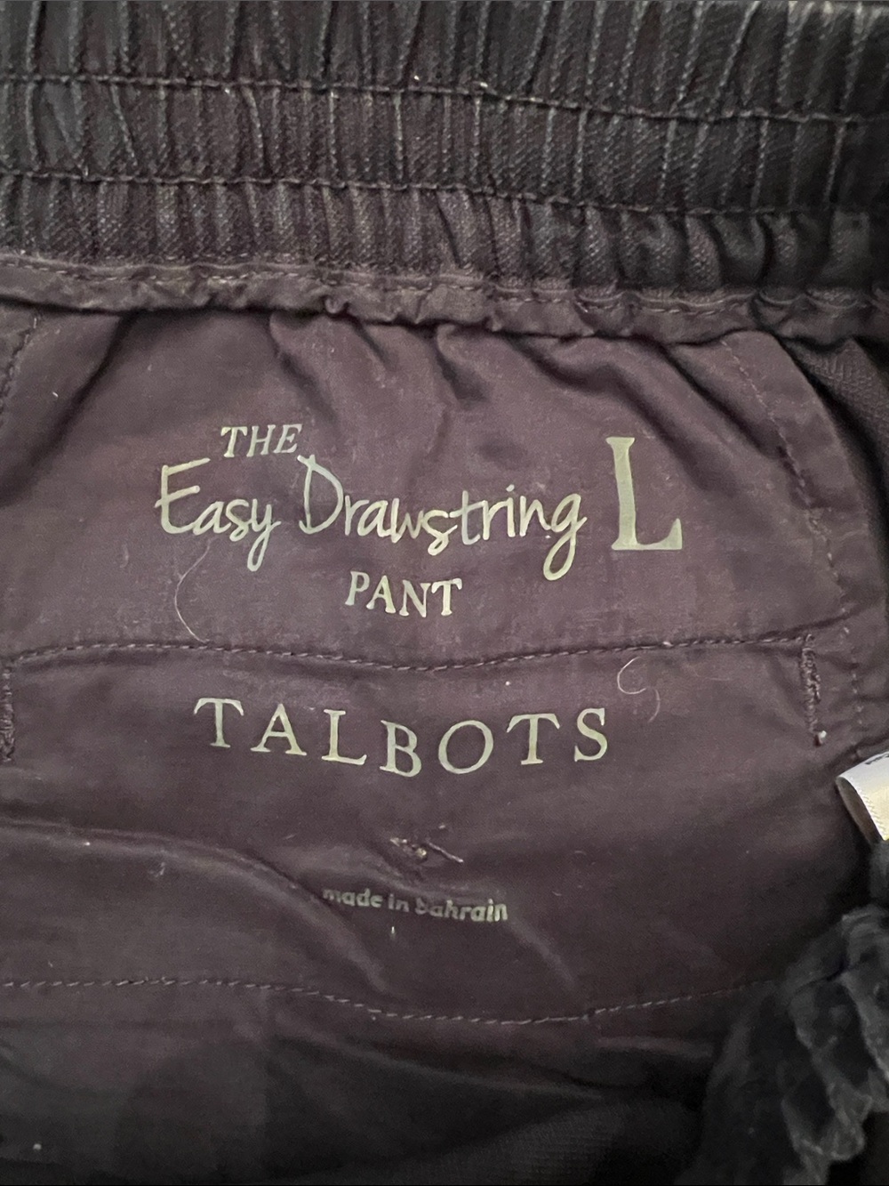 Talbots Navy Drawstring Pull-On Pants - Picture 6 of 7